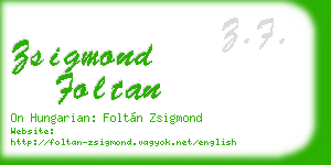 zsigmond foltan business card