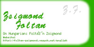 zsigmond foltan business card